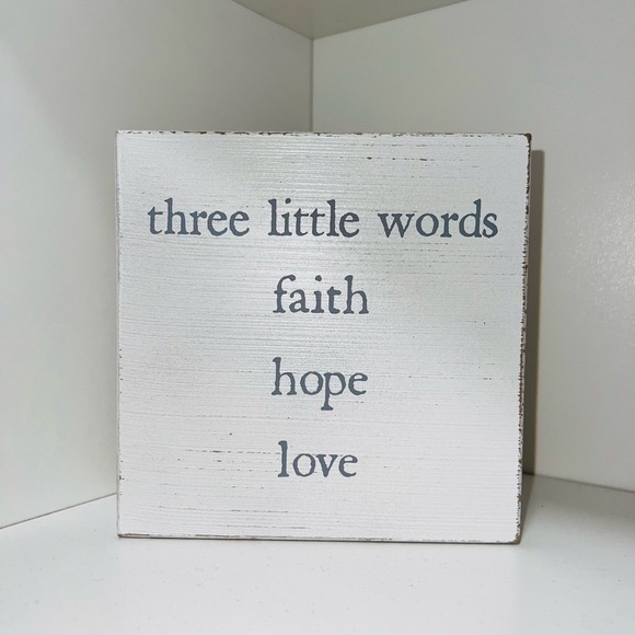 Other - Faith Hope Love Decor - White and Gray